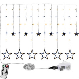 Светодиодная световая завеса, 2 м, теплый белый / xолодный белый, 150 LED