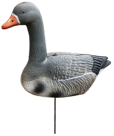 Dekorācija "Pīle" Besk Garden Duck 4750959113134, 41 cm x 23 cm x 61 cm, balta/oranža/pelēka