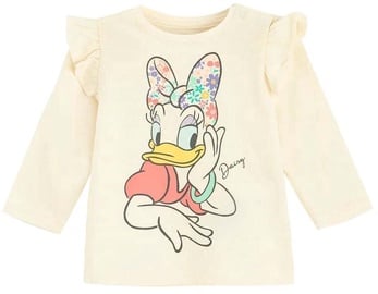 Krekls ar garām piedurknēm ziema/pavasaris/rudens ar siltinājumu, meitenēm Cool Club Daisy Duck LCG2801988, krēmkrāsa, 62 cm