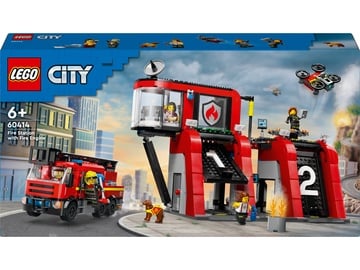Konstruktors LEGO® City Ugunsdzēsēju depo un ugunsdzēsēju auto 60414