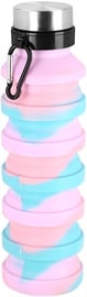 Ūdens pudele Spokey Jump, zila/rozā, 0.55 l