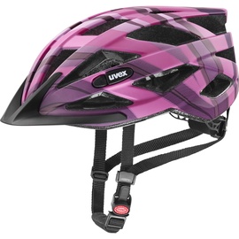 Велосипедный шлем для женщин Uvex Air Wing CC, черный/розовый/фиолетовый, 56-60