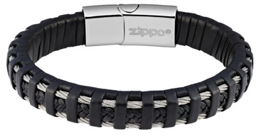 Браслет Zippo 746231, черный/нержавеющей стали