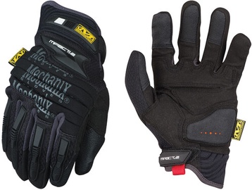 Darba cimdi pirkstaiņi Mechanix Wear M-Pact®, pieaugušajiem, ādas imitācija, melna, XL