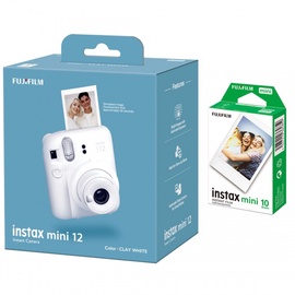 Momentfotoaparāts Fujifilm Instax Mini 12 + Instax Mini Glossy 10pcs, balta