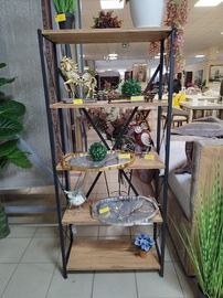 Полка MN K01, черный/дубовый, 30 см x 70 см x 160 см