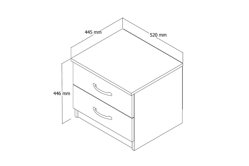 Öökapp Kalune Design KMD0201, valge, 44.5 x 52 cm x 44.6 cm