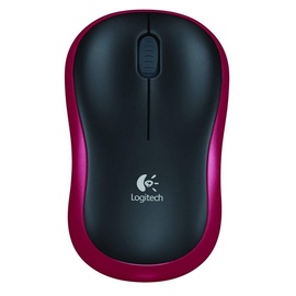 Компьютерная мышь Logitech M185, черный/красный