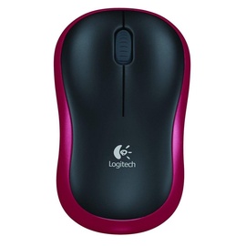 Datorpele Logitech M185, melna/sarkana