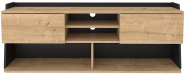 TV-laud Kalune Design Picas, must/tamm, 160 cm x 35 cm x 59 cm