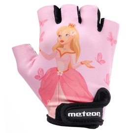 Velo cimdi Meteor Princess Jr, rozā, XS, 75 - 105 mm