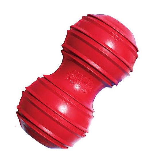 Rotaļlieta sunim Kong Dental, 15.9 cm, Ø 8.6 cm, sarkana, L