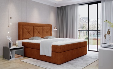 Кровать Idris Dora 63, 140 x 200 cm, oранжевый, с матрасом, с решеткой