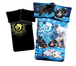 Voodipesukomplekt lastele Jerry Fabrics How to Train Your Dragon, sinine/valge, 140 x 200 cm