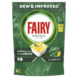 Капсулы для посудомоечной машины Fairy All in one lemon, 55 шт.