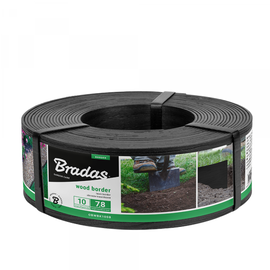 Ограждение для грядки Bradas Wood Border OBWBK1008, 1000 см x 7.8 см, черный