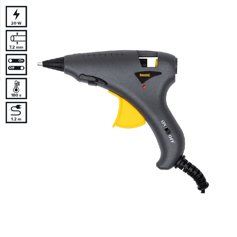 Liimipüstol Grunder HS12117-C08, 20 W, 7.2 mm