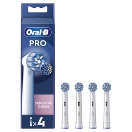 Zobu birstes uzgalis Oral-B EB60-4 Sensitive Clean Pro, balta, 4 gab.