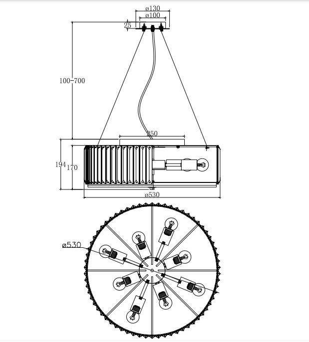 Lampa karināms Maytoni Recinto, E27