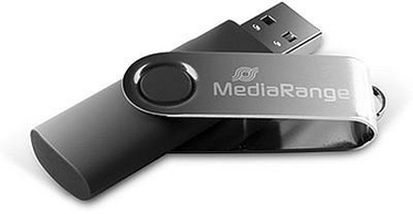 USB zibatmiņa MediaRange Flexi-Drive, sudraba/melna, 16 GB