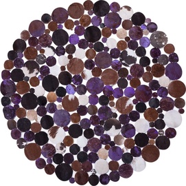 Ковер комнатные Beliani Sorgun, черный/бежевый/фиолетовый, 140 см x 140 см