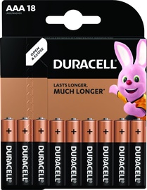 Baterijas Duracell DURB080, AAA, 1.5 V, 18 gab.