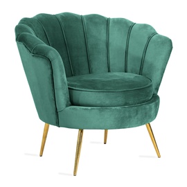 Atzveltnes krēsls Homla Shelly Basic, zaļa, 82 cm x 74 cm x 76 cm