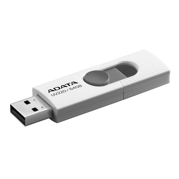 USB atmintinė Adata UV220, balta, 64 GB