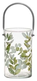 Küünlahoidja 4Living Marja Summer24, klaas, Ø 12 cm, 20 cm, läbipaistev/roheline/kroom