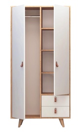 Skapis Kalune Design Musso, balta/ozola, 52 cm x 100 cm x 190 cm