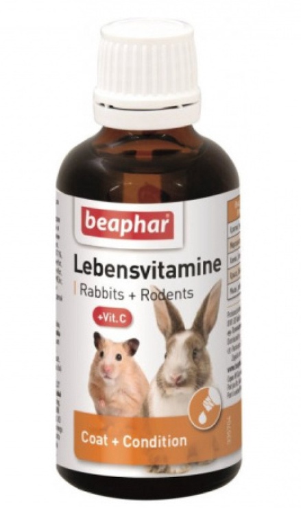 Vitamīni grauzējiem Beaphar Lebensvitamine, trušiem/pelēm/žurkām