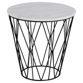 Žurnālgaldiņi Actona Dudley, balta/melna, 500 mm x 500 mm x 500 mm