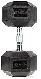 Гантеля Proud Hex Rubberized Dumbbell, 32.5 кг