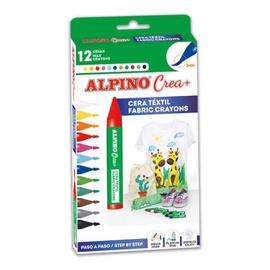 Восковые мелки Alpino Crea+, многоцветный, 12 шт.