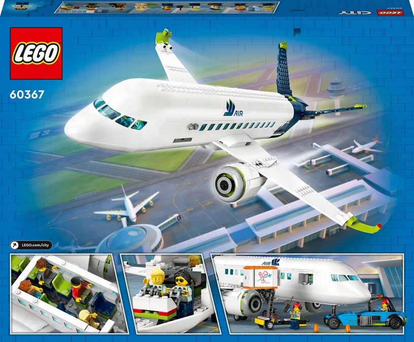 Konstruktors LEGO® City Pasažieru lidmašīna 60367, 930 gab.