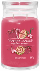 Свеча, ароматическая Yankee Candle Signature Peppermint Pinwheels, 60 - 90 час, 567 г, 155 мм x 94 мм
