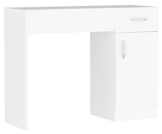 Kosmētikas galds Kalune Design Inci, balta, 74.2 cm x 37.6 cm x 107.5 cm, with mirror