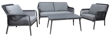 Комплект уличной мебели Home4you Hela 4 Piece 20928, серый, 1-4 места