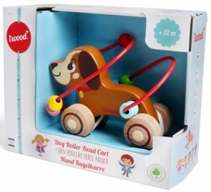 Mänguasi Iwood Roller Bead Cart Dog, sinine/pruun/punane/kollane/roheline/beež