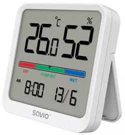 Temperatuuri ja õhuniiskuse mõõtja Savio CT-01/W, valge
