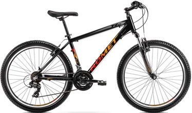 Велосипед горный Romet Rambler R6.0, 26 ″, 21" рама, черный/oранжевый