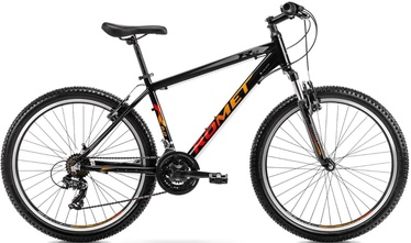 Dviratis kalnų Romet Rambler R6.0, 26 ", 21" rėmas, juodas/oranžinis