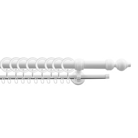 Kardinapuu komplekt Domoletti, 160 cm, Ø 28 mm, valge