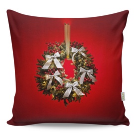 Dekoratiivne padi Mioli Decor Christmas, punane/mitmevärviline, 43 cm x 43 cm