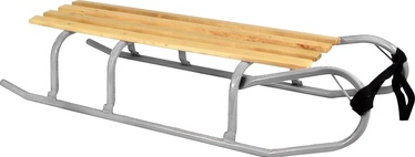 Nööriga kelk Victoria Sport Andy, pruun/hõbe, 100 cm x 38 cm