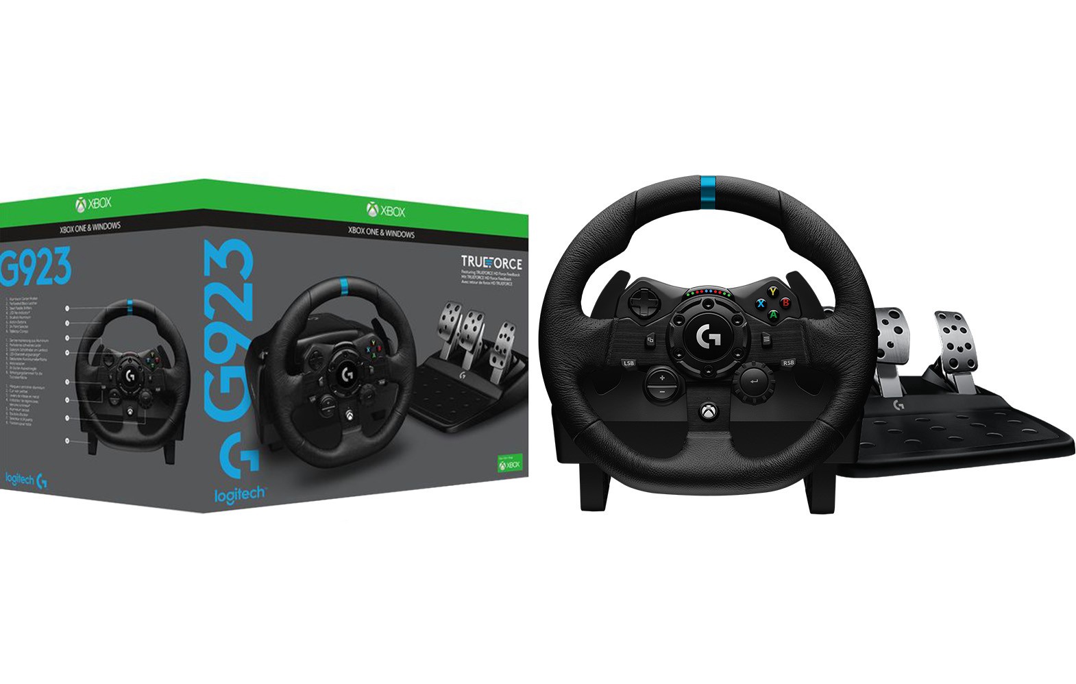 Timón Logitech G923 Volante de Cuero XBOX/PC - Promart