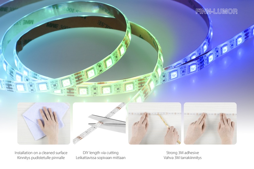 LED lint Finnlumor 610330, 12 W, 550 lm, 5 m, IP44, 220 - 240 V