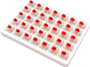 Slēdzis Keychron Cherry MX RGB Red Switch Set 35-Pack, caurspīdīga/balta/sarkana