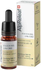 Sejas eļļa AlpReleaf Focus 10% CBD, 10 ml, sievietēm