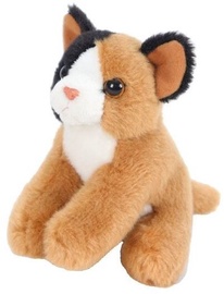 Pehme mänguasi Beppe Cat, pruun/valge/must, 13 cm